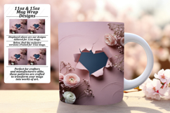 FRESH 15oz Mug Wrap PNG Design , 3D Heart Product Image 1