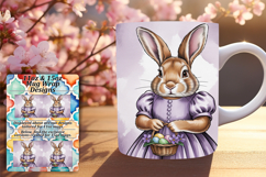 BEAUTIFUL PNG for 15oz Mug Wrap , Easter Bunny Product Image 1