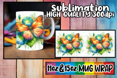 Enchanting evenings 11oz 15oz mug wrap, Butterfly Product Image 1
