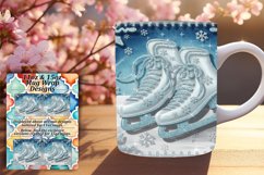 Delightful 15oz Mug Wrap Png Template , 3D Xmas Product Image 1