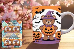 Chic 11oz Mug Wrap Png Design , Cute Bear Product Image 1