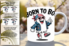 Creative 15oz Png Mug Wrap Template , Funny Ghost Product Image 1