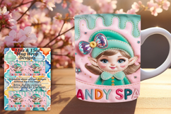 Stylish 11oz Mug Wrap Png Template , Holiday Product Image 1