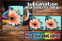 Simply stunning sublimation 11oz 15oz mug wrap, Flower Product Image 1