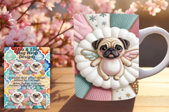 Warm 11oz Mug Wrap Png Template , Holiday Pets Product Image 1