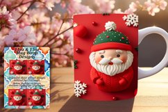 3D Christmas Santa Claus Mug Wrap for Sublimation Print Product Image 1