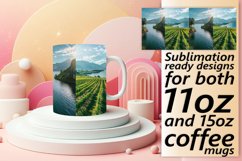 Enchanting Landscape Mug Wrap Sublimation for 11oz/15oz Product Image 1