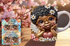 Whimsical 15oz Mug Wrap Png Template , 3D Cupid Product Image 1