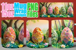 Colorful 3D Easter Mug Sublimation - Happy Easter Delight Product Image 1