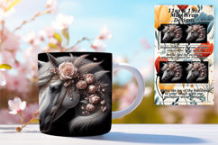 Lovely 15oz Mug Wrap Png Artwork , Horse Product Image 1