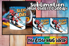 Joyful vibes 11oz 15oz sublimation wrap, Funny Santa Product Image 1
