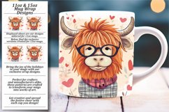 Sublime Valentine&#039;s Hues: Boho Watercolor Mug Wraps Product Image 1