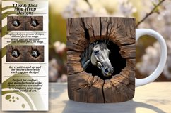Watercolor Horse Wall Illusion Mug Sublimation Product Image 1