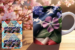 Sophisticated 15oz Mug Wrap Png Design , USA Flag Product Image 1