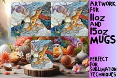 Glittery Garden Landscape Mug Wrap: Spring Sublimation Product Image 1