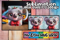 3D Holiday Christmas Mug Wrap 11oz 15oz Design Product Image 1