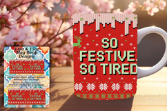 Eye-Catching 15oz Mug Wrap Png Template , Holiday Product Image 1