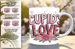 Radiant 15oz Mug Wrap Png Template , Valentines Product Image 1