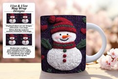 Fun 15oz Mug Wrap Png Template , Snowman Product Image 1