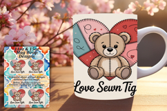 Graceful 11oz Mug Wrap Png Template , Valentines Day Product Image 1