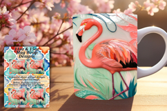 Unique 15oz Mug Wrap Png Design , Flamingo Product Image 1
