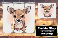 Unique Tumbler Sublimation Design , Valenines Animals Product Image 1