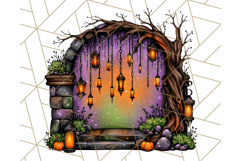Enchanted Graveyard Halloween PNG Clipart Product Image 5