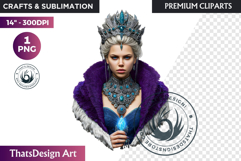 Fantasy Boreal Winter Girl Warrior &amp; Ice Queen Clipart Product Image 1