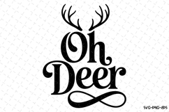 Oh Deer Svg | Christmas Svg | Svg Cut Files Product Image 1