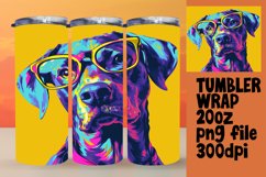 Expressive Dog Artwork Tumbler Wrap Product Image 1