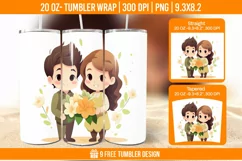 Valentines day Tumbler Wrap Designs, Sublimation Wrap Product Image 1