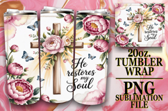 Sweet Joy 20oz tumbler wrap, Religious Product Image 1