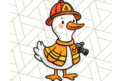 Goose Occupation Clipart PNG, Cute Job-Themed Graphics Product Image 5