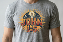 John 1:5- T-shirt Design Product Image 3