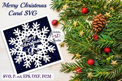 Merry Christmas Cut Card Template SVG Product Image 6