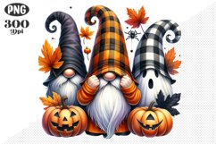 Halloween Gnomes Sublimation - Clipart PNG Design Product Image 1