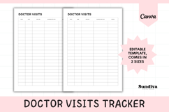 Editable Doctor Visits Canva Template 1 Product Image 1