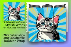 Quirky Cat Tumbler Wrap Pattern Product Image 1