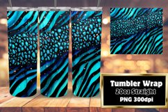 3D Leopard Tumbler 20oz Glitter Wrap Sublime Product Image 1