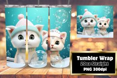 3D Christmas Cat ANIMAL Wonder 20oz Wrap Product Image 1