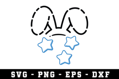 Bunny Ear &amp; Face SVG | SVG Cut files | Cricut Product Image 1