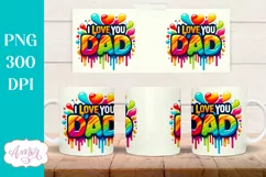 I love you dad mug wrap PNG, Father's Day mug sublimation Product Image 3