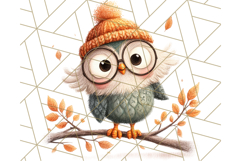 Cozy Autumn Animal Clipart, Fall Forest Critters PNG Product Image 5