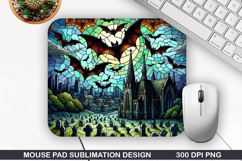Haunted House Mouse Pad, Halloween Mouse Pad PNG Design Product Image 1