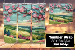 Charming 3D Summer Landscape Tumbler Wrap Product Image 1