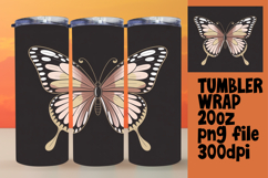 Sublimation Ready 20oz Tumbler , Butterfly Product Image 1