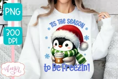 Funny winter sublimation PNG, Cute penguin shirt design Product Image 4