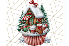 Christmas Cupcake PNG Clipart, Cute Food PNG, Holiday Treat Product Image 5