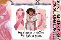 Blissful Moments 20oz tumbler wrap, Cancer Product Image 1