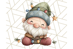 Watercolor Winter Gnome Clipart, Cute Gnome Christmas PNG Product Image 5